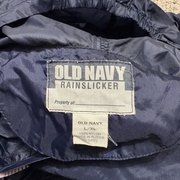 Vintage Old Navy Sport Windbreaker Anorak Pullover Jacket Navy Mens L/XL 90s - Picture 5 of 12